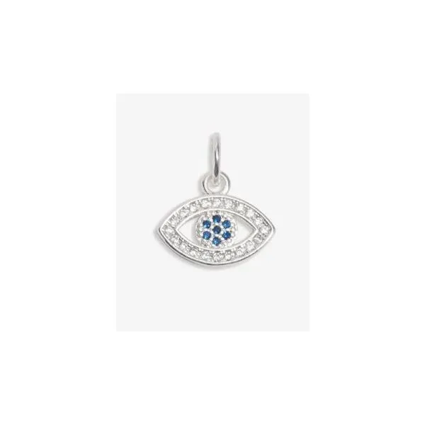 Charm Bar- Evil Eye - Silver Plated Small Charm Image 2 Puckett's Fine Jewelry Benton, KY