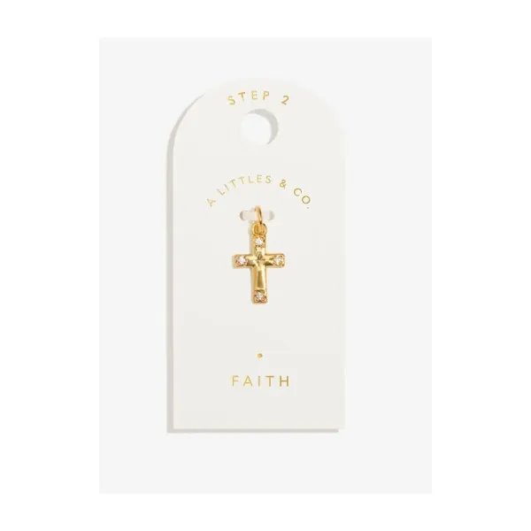 Charm Bar -Faith - Gold Tone Plated Small Charm Puckett's Fine Jewelry Benton, KY
