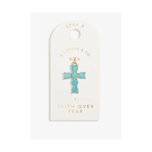 Charm Bar - Faith Over Fear - Gold Tone Plated Medium Charm Puckett's Fine Jewelry Benton, KY