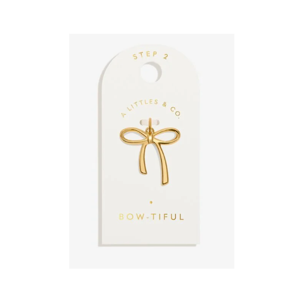 Charm Bar - Bow-tiful - Gold Tone Plated Medium Charm Puckett's Fine Jewelry Benton, KY