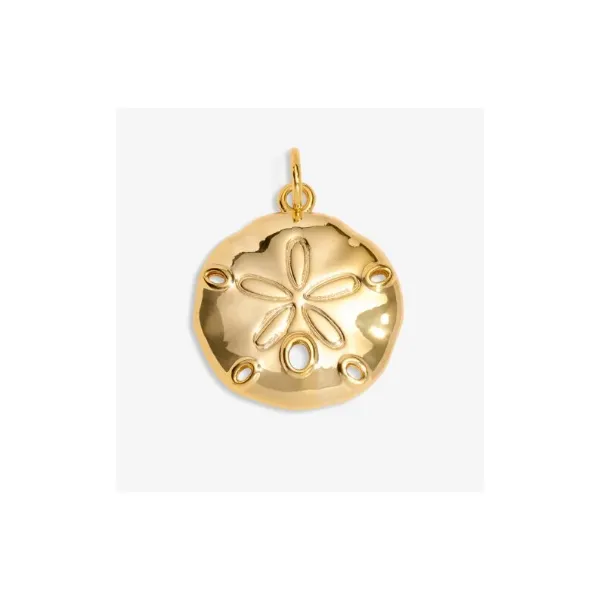 Charm Bar -Sand Dollar - Gold Tone Plated Medium Charm Image 2 Puckett's Fine Jewelry Benton, KY