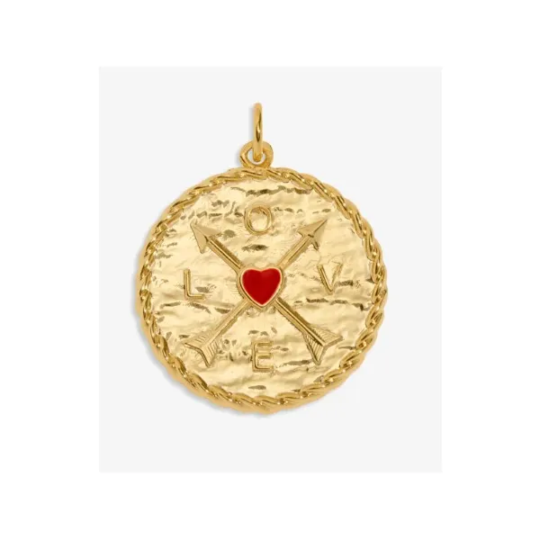 Charm Bar- Follow Your Heart - Gold Tone Plated Large Charm Image 2 Puckett's Fine Jewelry Benton, KY
