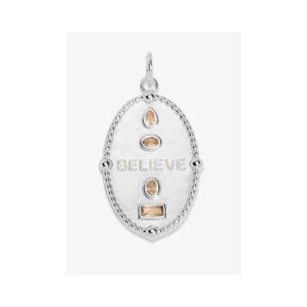 Charm Bar -Believe - Silver Plated Large Charm Image 2 Puckett's Fine Jewelry Benton, KY