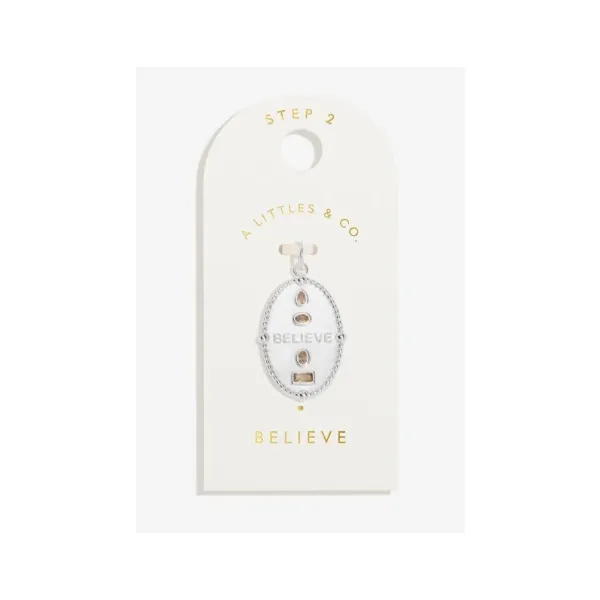 Charm Bar -Believe - Silver Plated Large Charm Puckett's Fine Jewelry Benton, KY
