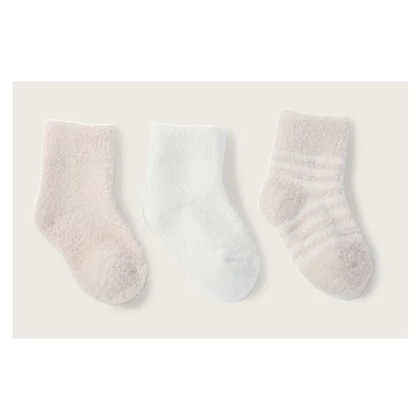 BAREFOOT DREAMS CCL INFANT SOCKS - PINK PEARL, 3 PACK Puckett's Fine Jewelry Benton, KY