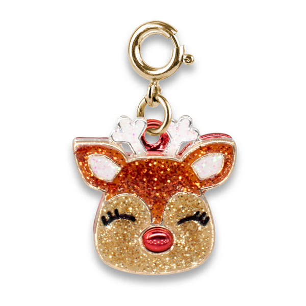 Charm It! Gold Tone Glitter Reindeer Charm Puckett's Fine Jewelry Benton, KY