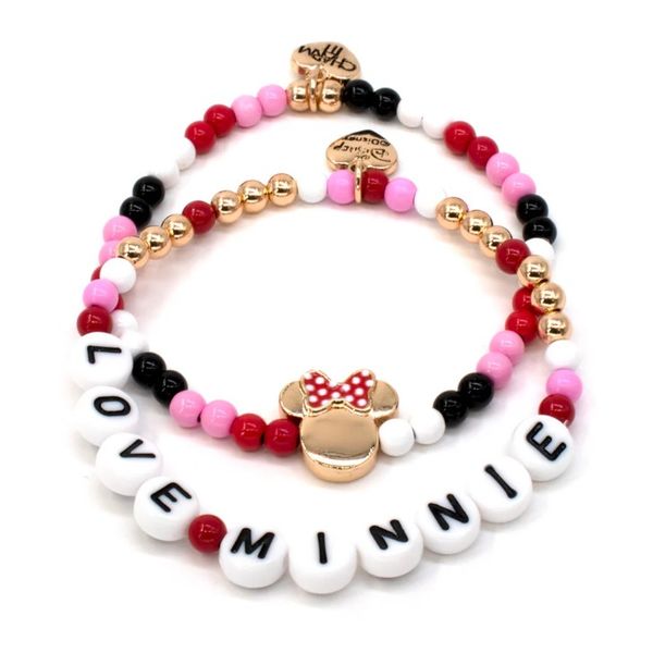 Charm It! Gold Minnie Stretch Bead Bracelet Set Puckett's Fine Jewelry Benton, KY