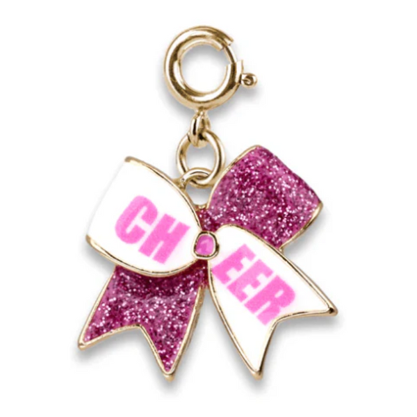 Charm It! Gold Glitter Cheer Bow Charm Puckett's Fine Jewelry Benton, KY