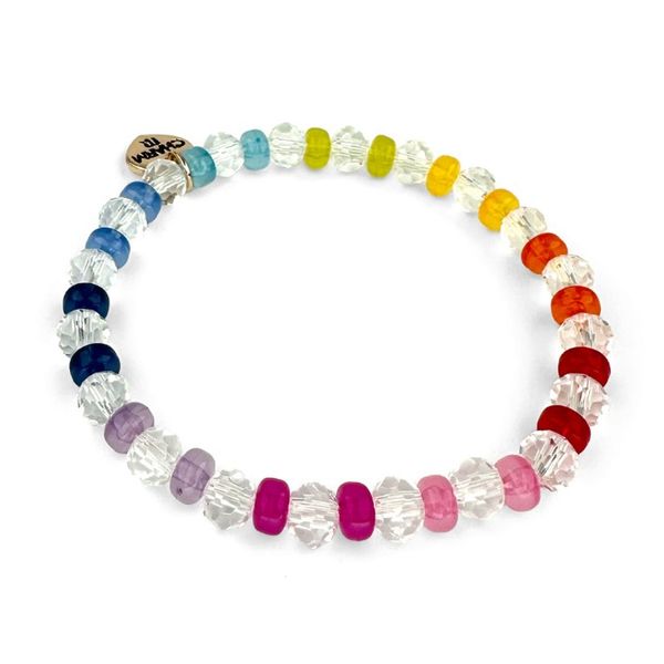 Charm It! Clear rainbow Stretch Bead Bracelet Puckett's Fine Jewelry Benton, KY