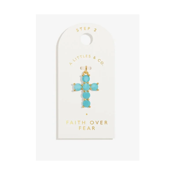 Charm Bar - Faith Over Fear - Gold Tone Plated Medium Charm Puckett's Fine Jewelry Benton, KY