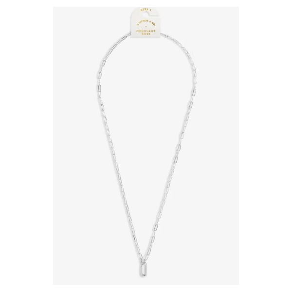 Katie Loxton Charm Bar Paperclip Chain - 1 Charm Clasp- Silver Plated, 18" + 1" Extension Puckett's Fine Jewelry Benton, KY