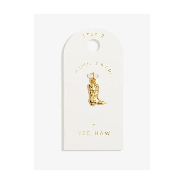 Charm Bar- Yee Haw - Gold Tone Plated Small Charm Puckett's Fine Jewelry Benton, KY