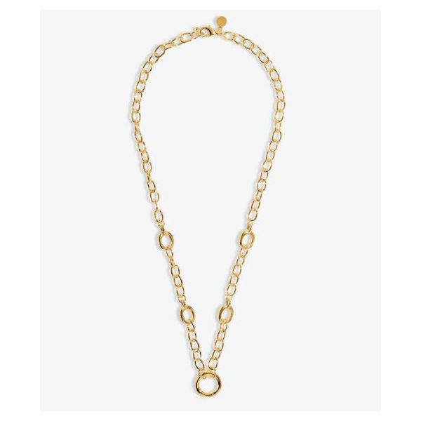 Katie Loxton Charm Bar Chunky Cable Chain - 5 Charm Clasps- PVD Gold Coated, 15.75" Puckett's Fine Jewelry Benton, KY