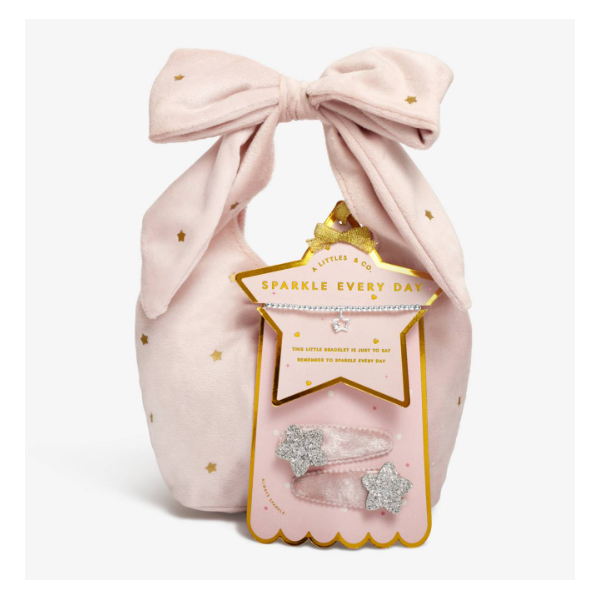 A Little Gift Set, Kid's Sparkling Bow Handbag With Bracelet and 2 Hair Clips Puckett's Fine Jewelry Benton, KY