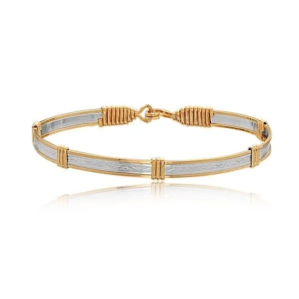 Ronaldo Inner Beauty Bracelet, Silver Bar & 14K Gold Artist Wire - 7" Puckett's Fine Jewelry Benton, KY