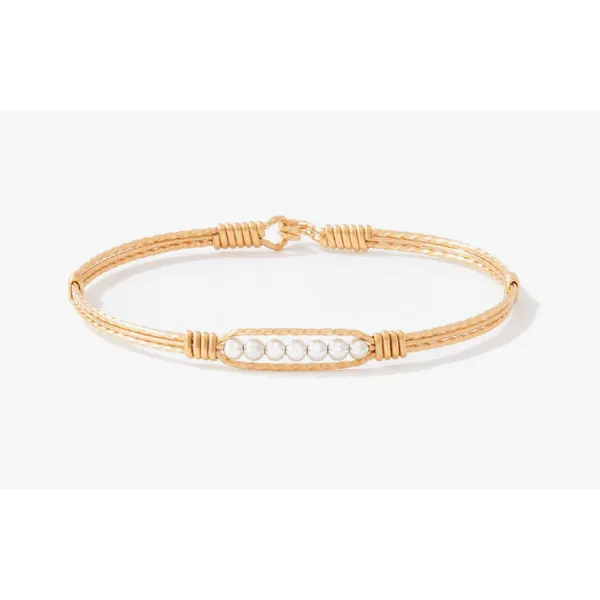 Ronaldo Power Of Prayer Bracelet- 14K Gold Artist Wire With Silver Beads 7.5