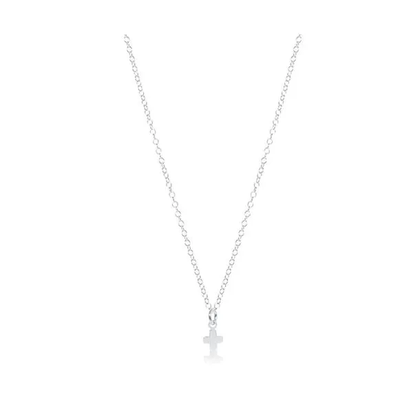 E NEWTON 16" NECKLACE --SIGNATURE CROSS SMALL-STERLING Puckett's Fine Jewelry Benton, KY