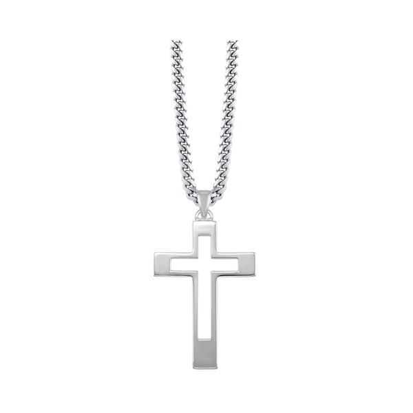 Silver Cross Cutout Design Silver Chain Puckett's Fine Jewelry Benton, KY