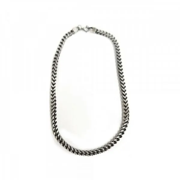 Stainless Steel Link Necklace Oxidized Finish Puckett's Fine Jewelry Benton, KY