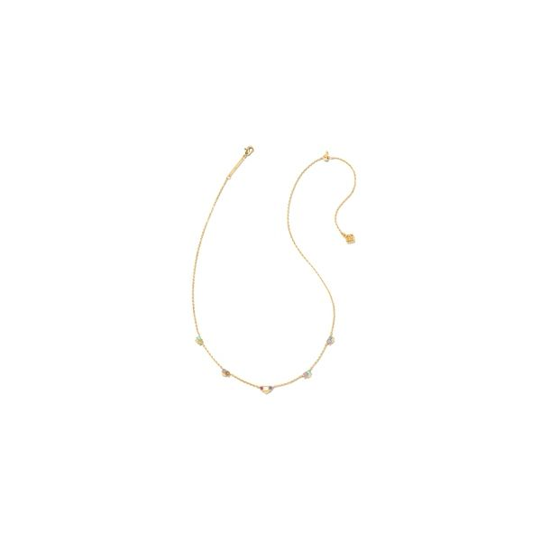 Kendra Scott Devin Crystal Strand Necklace Gold Tone Pastel Mix Puckett's Fine Jewelry Benton, KY