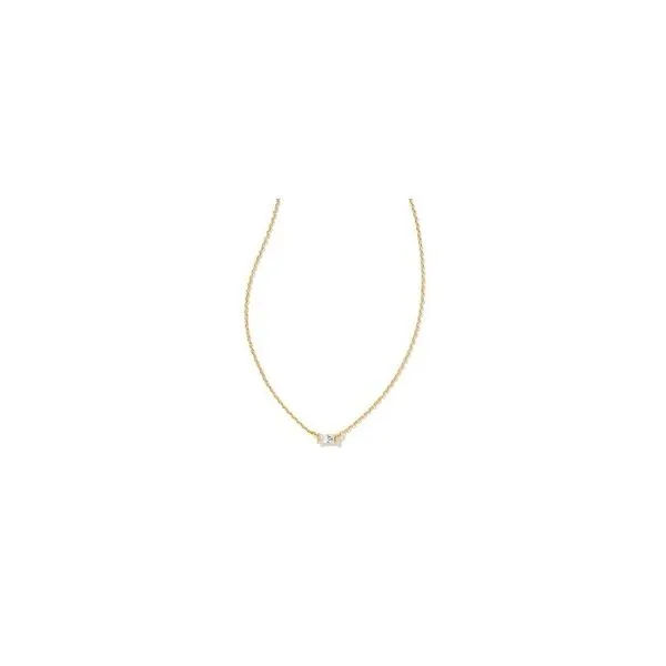 Kendra Scott Juliette Necklace Gold Tone White Crystal Puckett's Fine Jewelry Benton, KY