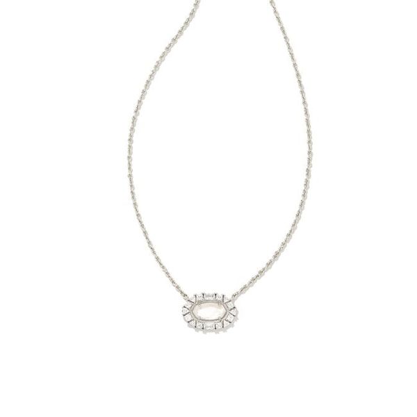 Kendra Scott Elisa Framed Silver Tone Ivory MOP Fashion Necklace Puckett's Fine Jewelry Benton, KY
