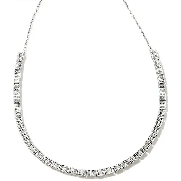 Kendra Scott Rhod White CZ Tennis Necklace Puckett's Fine Jewelry Benton, KY