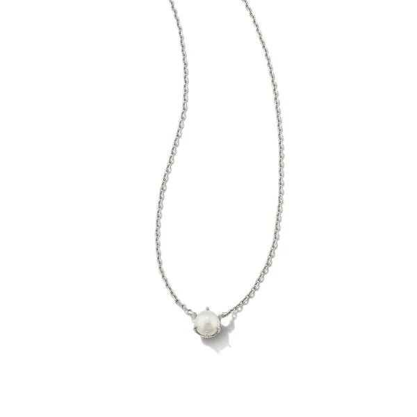 Kendra Scott Ashton Pendant/Necklace, Rhod, White Pearl Puckett's Fine Jewelry Benton, KY