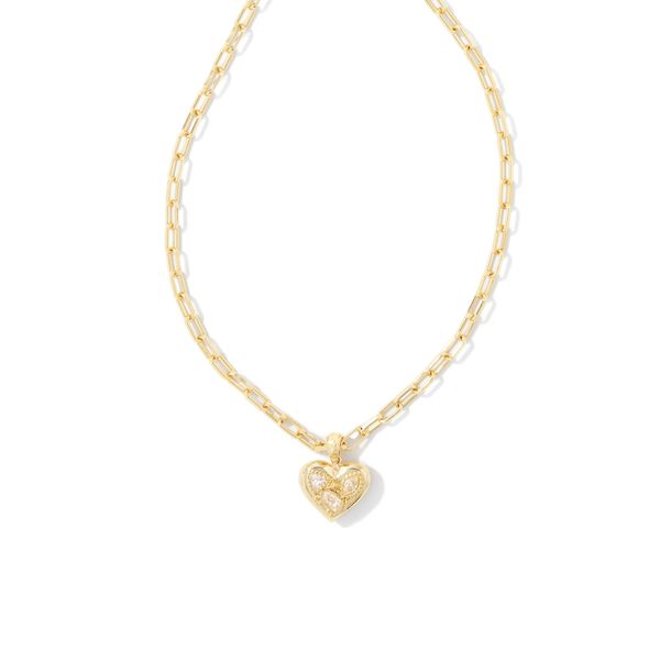 Kendra Scott Gold Tone Heart Pendant Necklace Puckett's Fine Jewelry Benton, KY