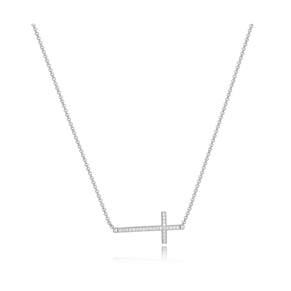 Elle Sterling Silver East/West Cross Necklace Puckett's Fine Jewelry Benton, KY