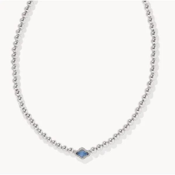 KENDRA SCOTT ABBIE BEADED NECK RHOD LIGHT BLUE MOP Puckett's Fine Jewelry Benton, KY