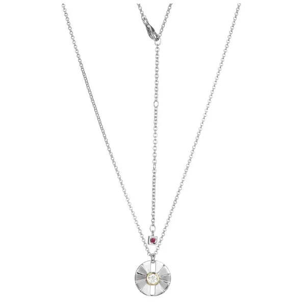 Elle Sterling Silver/Yellow Gold Plated Fan Pendant Puckett's Fine Jewelry Benton, KY