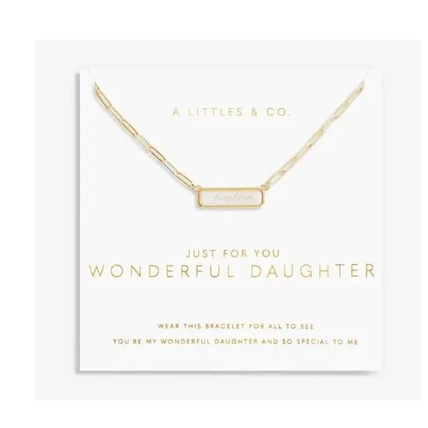 KATIE LOXTON JUST FOR YOU WONDERFUL DAUGHTER BRACELET, YELLOW TONE Puckett's Fine Jewelry Benton, KY