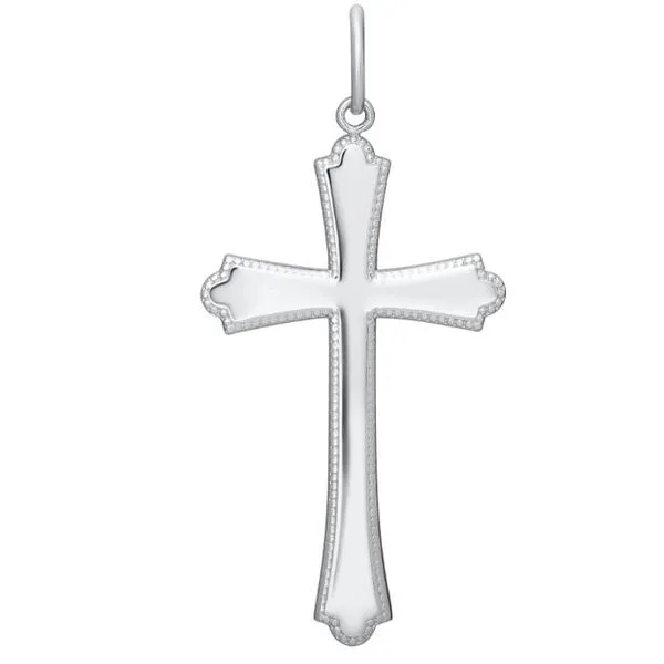 Sterling Silver Large Cross With Milgraine Edge Puckett's Fine Jewelry Benton, KY