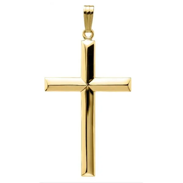 14K Yellow Gold Filled Beveled Cross Puckett's Fine Jewelry Benton, KY