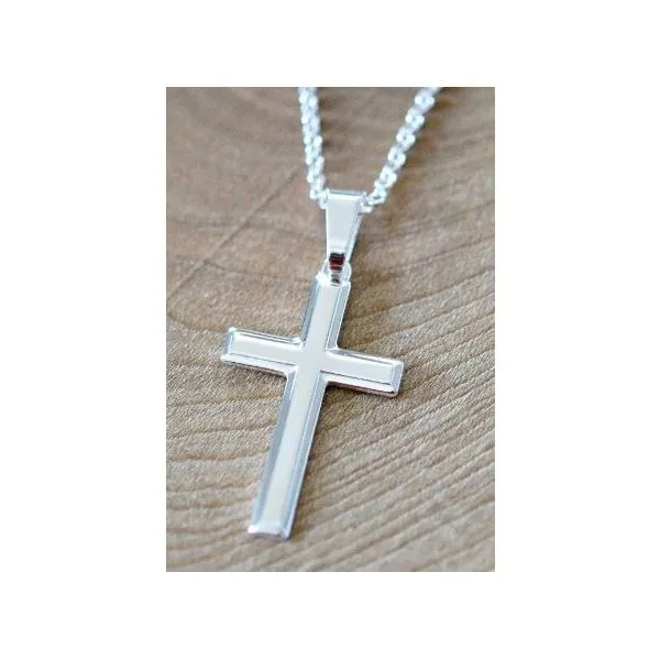STERLING CROSS\STAINLESS CHAIN 24" Puckett's Fine Jewelry Benton, KY