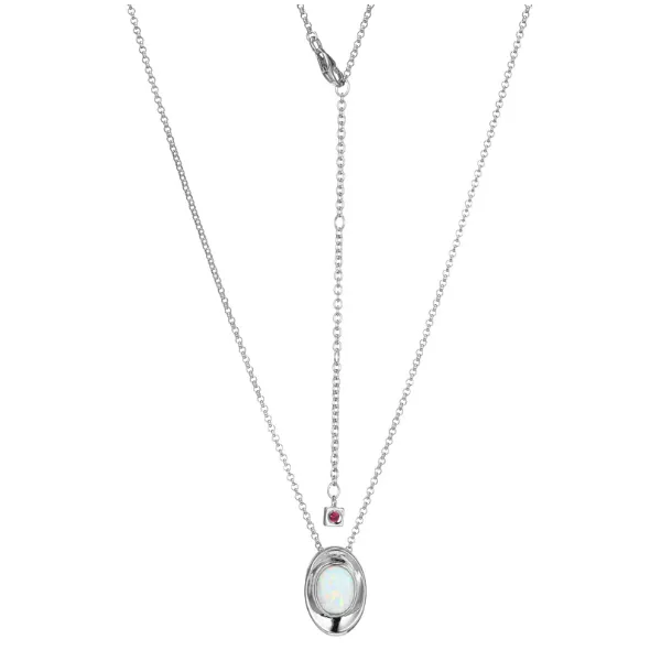 Elle Sterling Silver Created Opal Pendant Puckett's Fine Jewelry Benton, KY