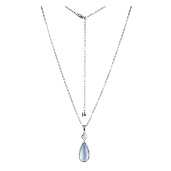 Elle Sterling Blue Topaz White Pinctada Doublet Necklace Puckett s Fine Jewelry Benton KY