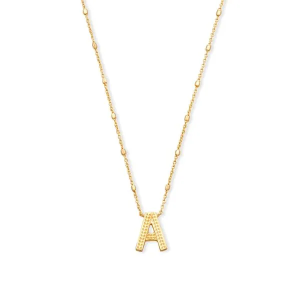 Kendra Scott Letter A Necklace, Gold Tone Puckett's Fine Jewelry Benton, KY