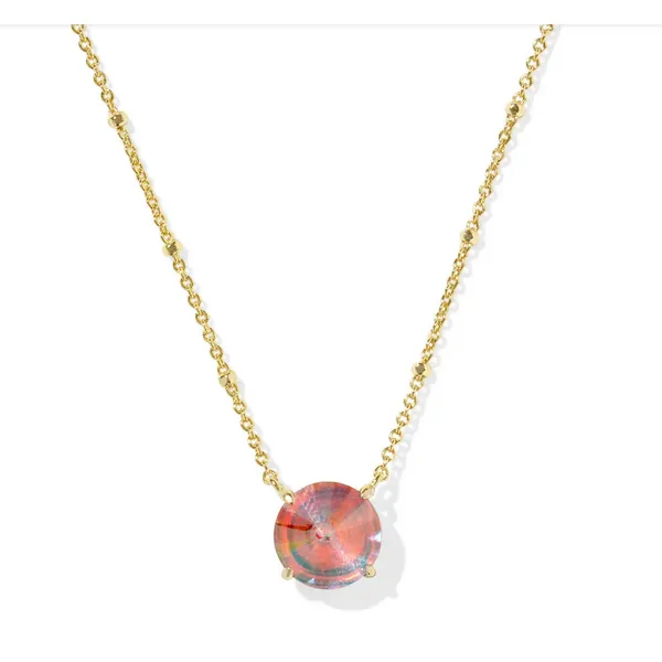 Kendra Scott Jolie Short Pendant Gold Tone Dichroic Glass Stone Puckett's Fine Jewelry Benton, KY