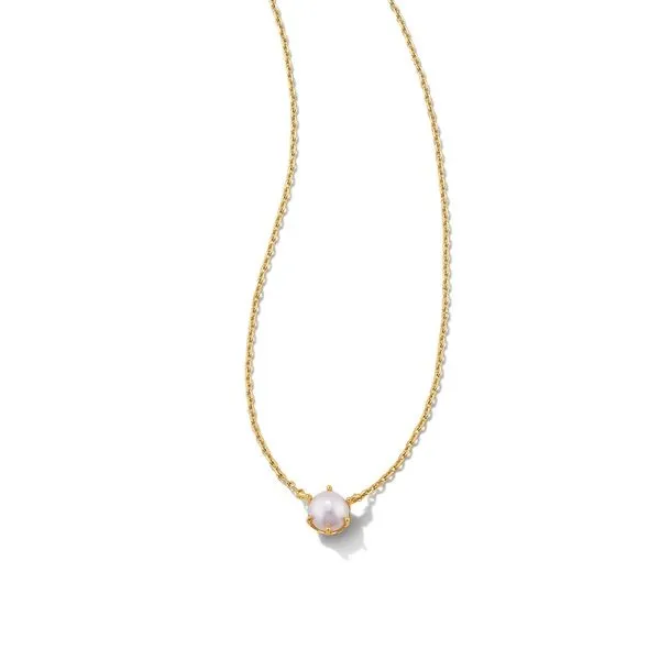 Kendra Scott Ashton Pearl Pendant Necklace, Gold with White Pearl in Box Puckett's Fine Jewelry Benton, KY