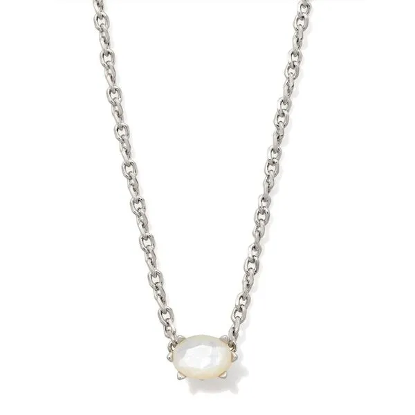 Kendra Scott Cailin Silver Pendant Necklace in Ivory Mother-of-Pearl Puckett's Fine Jewelry Benton, KY