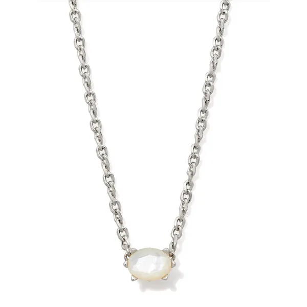 Kendra Scott Cailin Silver Pendant Necklace in Ivory Mother-of-Pearl Puckett's Fine Jewelry Benton, KY