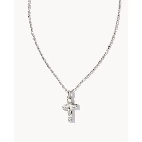 Kendra Scott Cross Pendant Necklace in Silver Puckett's Fine Jewelry Benton, KY