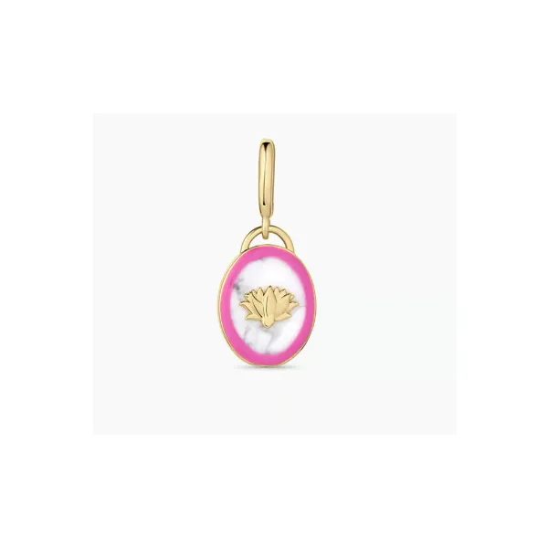 Gorjana Charm 18KGP - Power Gemstone Calming - Howlite Puckett's Fine Jewelry Benton, KY