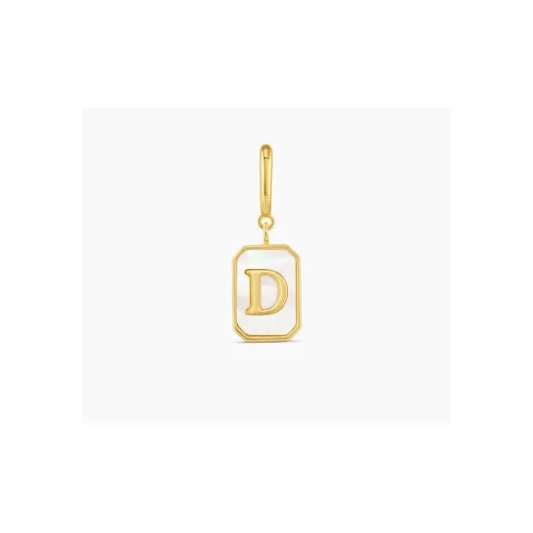 Gorjana Gold Plated Vintage Alphabet Parker Charm - D Puckett's Fine Jewelry Benton, KY
