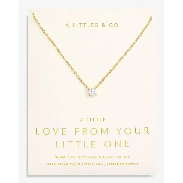 A LITTLE LOVE FROM YOUR LITTLE ONE, ONE STONE GOLD TONE NECKLACE Puckett's Fine Jewelry Benton, KY