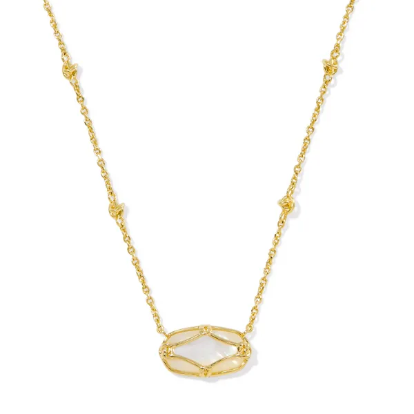 Kendra Scott Elisa Lattice Frame Short Pendant Necklace Puckett's Fine Jewelry Benton, KY
