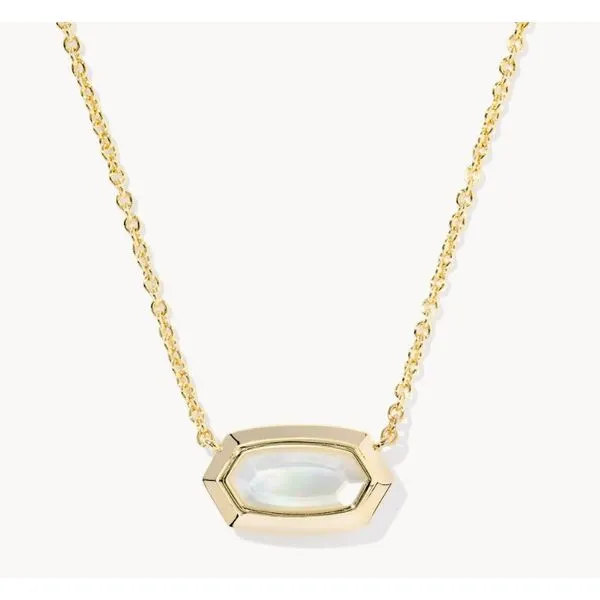Kendra Scott Eliza Bezel Pendant Necklace- Ivory Mother of Pearl Puckett's Fine Jewelry Benton, KY