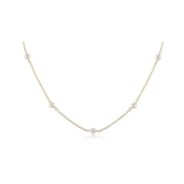 ENEWTON 15" CHOKER SIMPLICITY CHAIN GOLD- 4MM PEARL Puckett's Fine Jewelry Benton, KY